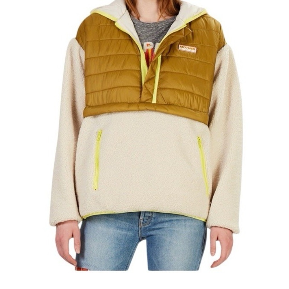 MOTHER The Sher Puff Zip Pullover Jacket Quilted Hood Women XS Beyond The Summit
